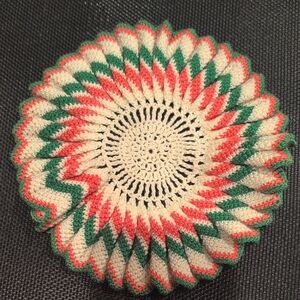 Crochet Spiral Pattern Doily 6"